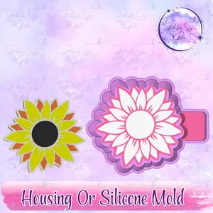 Sunflower Freshie Mold Housing or Silicone Mold