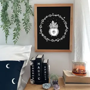 Steph Marie Art Crystal Cauldron Art Print - Witchy Cauldron Design on Premium Matte Paper - Available in 5x7", 8x10", 8.5" x 11" & 11" x 14" Sizes - Perfect for Framing and Wall Display