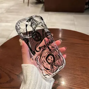 C-Coraline Movie-Themed Protective Phone Case Cover for iPhone 17/16e/16/15/14/13/12/11 Mini Pro Max Air X/XR/xsmax/8/7 Plus, Anti-Fall Design Casing
