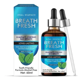 Breath Fresh 60ml - 12 Hours Chronic Bad Breath Relief, Alcohol-Free, Enamel-Safe, Natural Mint, Gentle Oral Care Formula