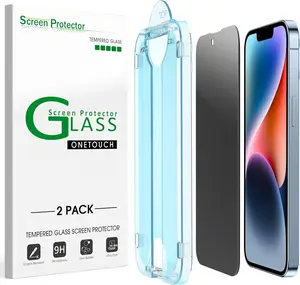 Auto-Alignment OneTouch for  16e/14/13/13 Pro [6.1'']  Screen Protector,Tempered Glass, 30 seconds Installation, Bubble Free, Case Friendly, Anti-Scratch [2Pack]