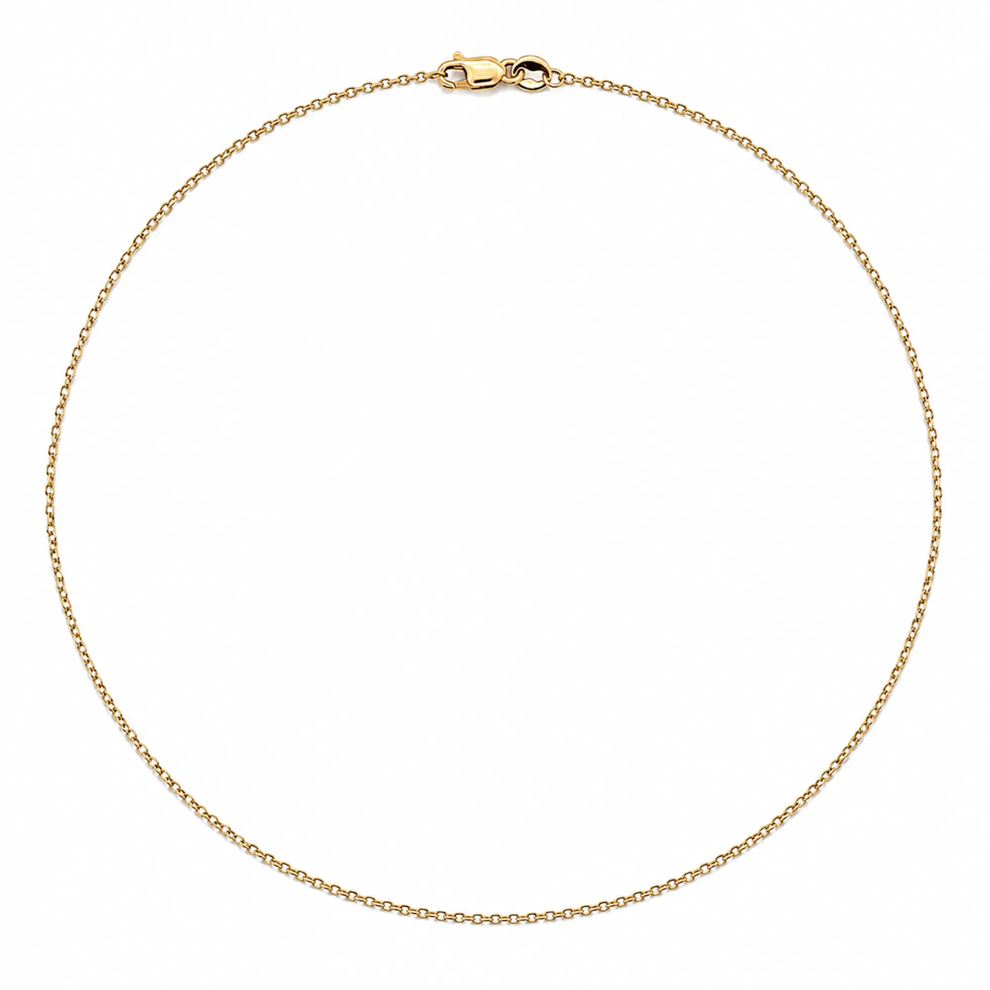 10K Yellow Gold 18-in Cable Chain Necklace - Premium Karat Gold Jewelry Accessory for Daily Wear