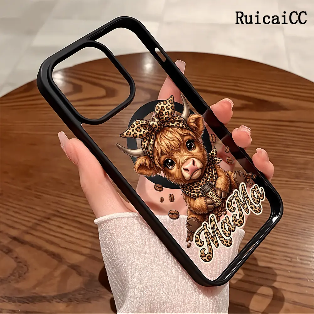 Premium Magnetic Phone Cases for iPhone11/12/13/14/15/16//17/Air/18/promax/Plus Highland Cow Mama Coffee Lover y2k cased MagSafe Ready, Anti-Fall, Springtok and Ultra-Thin Design | Perfect for Everyday Use Screen Protector Resistance