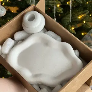 Jewelry and trinket tray with candle holder. Home decor. Minimalist. Modern. Beautiful tray. Bubble tray.