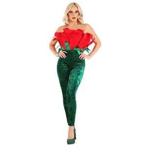 Womens Red Rose Costume