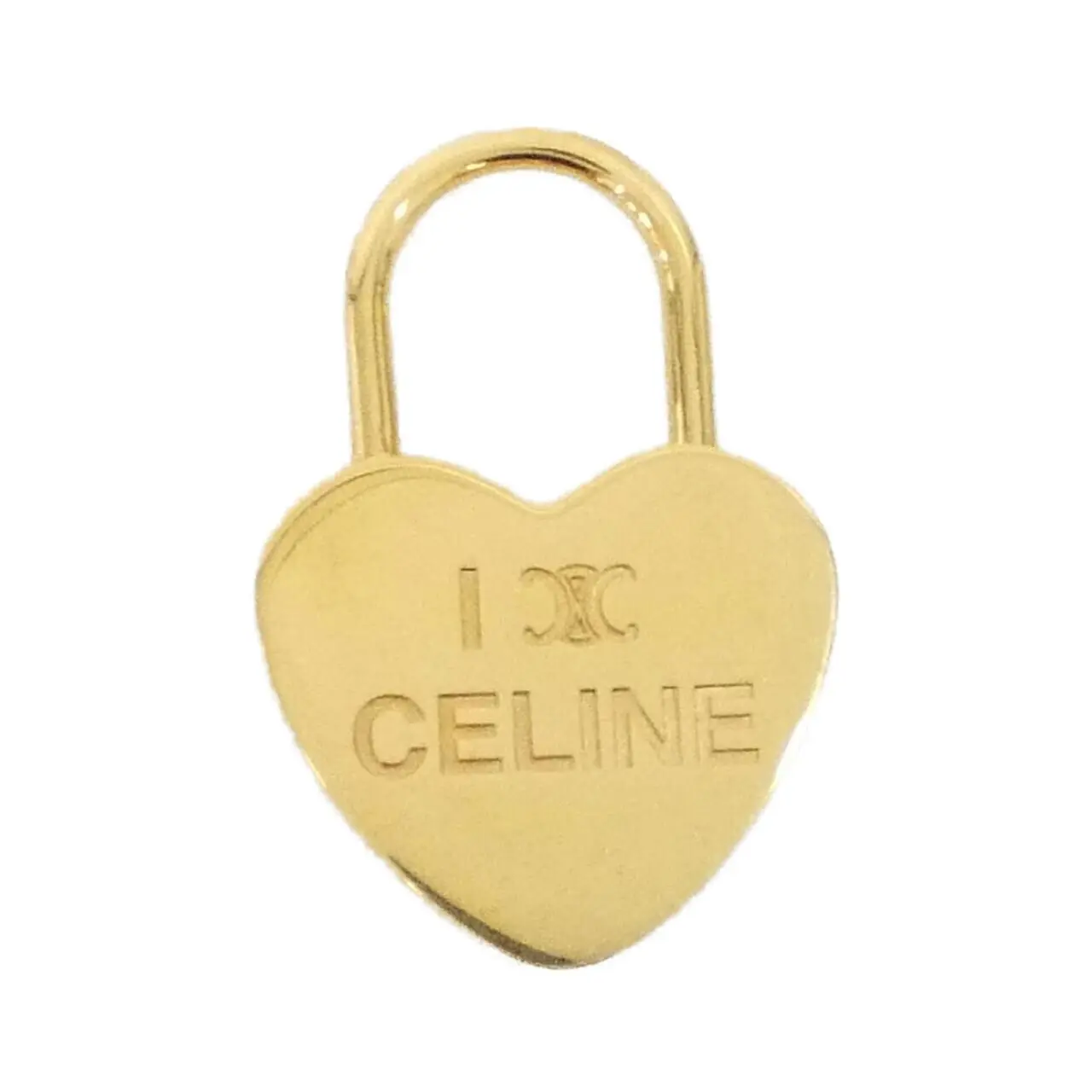 Pre-owned Celine Gold-plated Small Leather Goods Charm Necklace