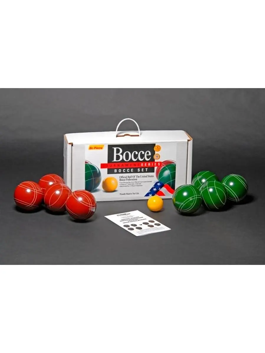 Tournament Grade Bocce Set with 107mm Solid Thermo-Set Resin Balls and Nylon Tote Bag, Official Ball of the United States Bocce Federation for 2-4 Person Play, Ideal for Novices and Experts