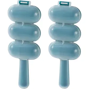 2Pcs Blue Rice Ball Maker Shake Lunch Maker Mould Rice Ball Shaker Rice Ball Mold Rice Ball Shaped Kitchen Tools and Home DIY Making Kit Sushi Plates,DIY Sushi Shake Rice Ball Mold