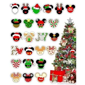 pelargonium 24PCS Christmas Gingerbread Man Ornaments Tree Decorations - Hanging Pendants Gingerbread House Xmas Merchandise Gift Ideas Holiday Decor
