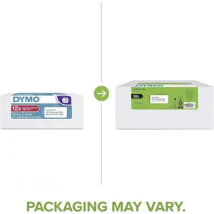 Authentic lw multi-purpose labels for labelwriter label printers, white, 1" x 2-1/8", 12 rolls of 500 total)