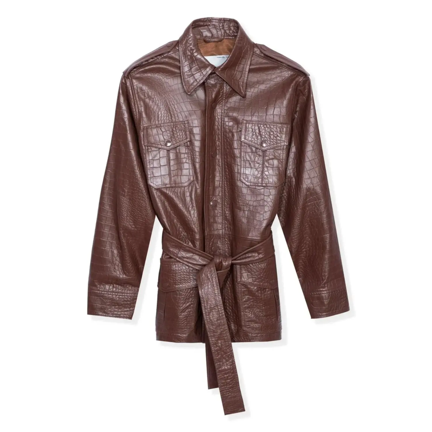 Playboy Crocodile Leather Safari Jacket