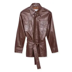 Playboy Crocodile Leather Safari Jacket