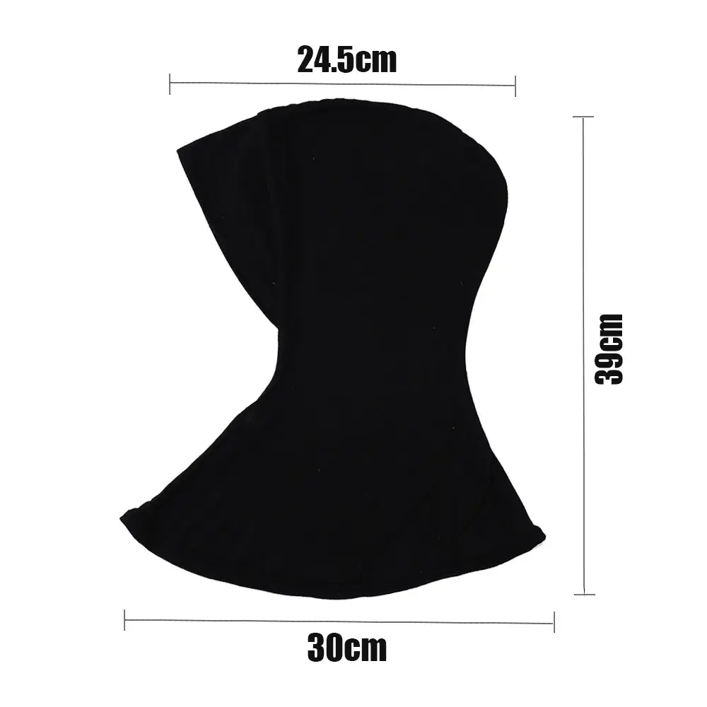 RIMAIRE Ramadan Black Modal Hijab Turban Muslim Hijab Cap Adjustable Muslim Scarf Stretchy Head Scarf for Women Soft Islamic Ladies Scarves Hats Set f