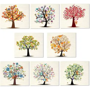 8 Pieces Swedish Kitchen Dishcloths Mixed Trees Owls Washable Reusable Sponge Cleaning Cloths Absorbent Dish Cloth Drying Cleaning Wipes Dish Towels for Kitchen Bar Counter