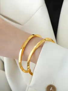 Elegant Titanium Steel Moebius Ring Bracelet, Fashionable Open-End Adjustable Bangle, Versatile Jewelry Accessory, Stackable Bracelets