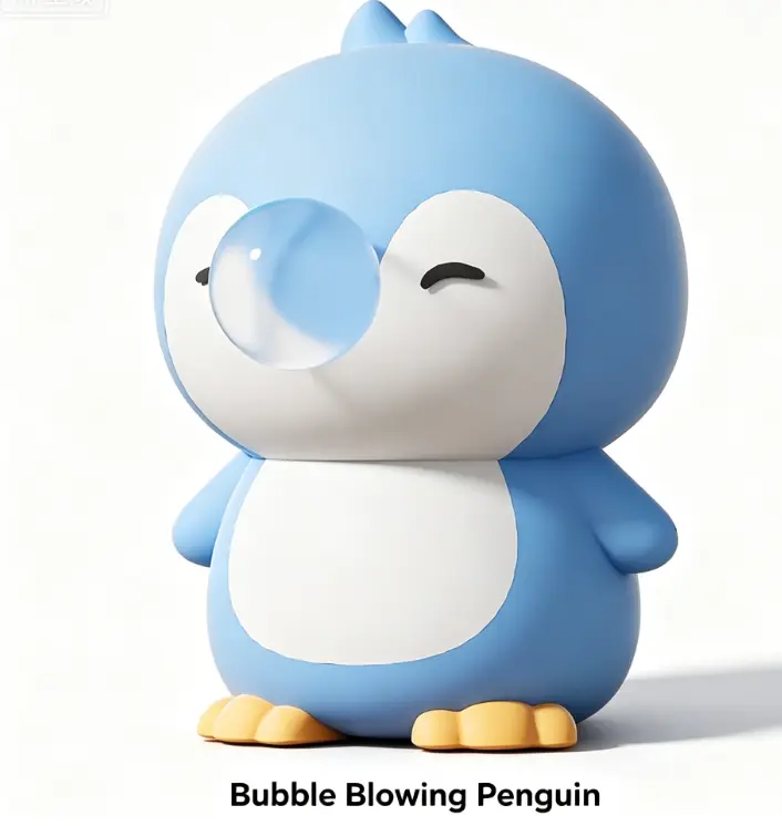 Bubble Blowing Animal Squishies, Soft Silly Stress Relief Toy, Cute Fidget Toy for Anxiety, Aesthetic Room Decor Gift for Teens stress-relief sensory