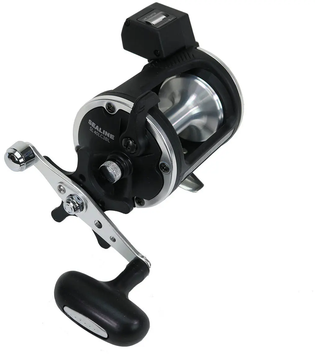 Daiwa Sealine Line Counter Conventional Trolling Reel, Gear Ratios, Machined Spool, Boat-Mounted Reels, Multi-Size, 8 Models
