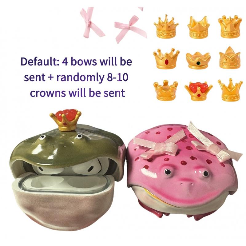 DIY Handmade Toad-Shaped Airpods Pro 1/2/3/Airpods 4 Earphone Case - Weird And Abstract Protective Shell For 3D Headphones Valentine's Day Gifts