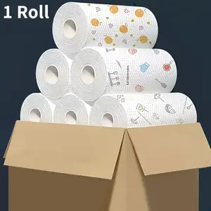 Washable Kitchen Paper Towel, Absorbent Non-stick Oil-absorbent Roll, Kitchen Towels Absorbent, Durable Kitchen Cleaning Essentials for Car, Living Room, Toilet, Bedroom, Wipes