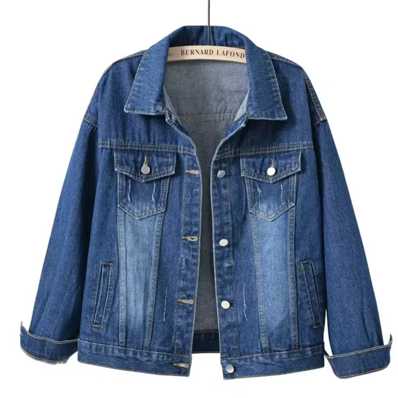 Bernard Lafond Chamarra de Mezclilla Blue Denim Jacket with Pockets and Buttons