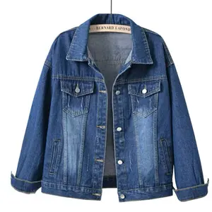 Bernard Lafond Chamarra de Mezclilla Blue Denim Jacket with Pockets and Buttons