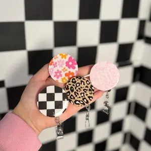 Pattern Pop Badge Reels - Stylish & Durable Badges for Easy Identification Bling Phlebotomy