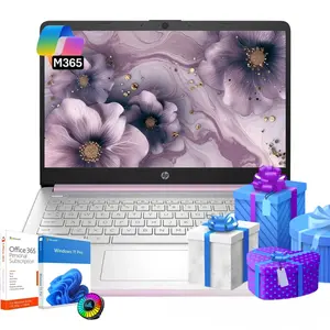 HP 14 inch Laptop for Students & Business •  Win 11 Pro • 8GB RAM • 128GB UFS • 250nits Anti-Glare Display • Intel 4-Core CPU • Copilot • Wi-Fi 6 • Bundle Accessory • Lavender