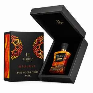 HABIBI NEW YORK Reserve Rare Woods Elixir Extrait de Parfum 75ml - Unisex Fragrance with Carefully Picked Scents, Spiced Tea and Fine Woods Aroma, Unisex Use