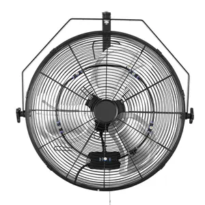 20-in IP44 Wall Mount Fan with Mist, 3-Speed, Long Airflow Distance, Adjustable Rotation Angle, Powerful for Commercial, Industrial Use (Garage, Workshop)