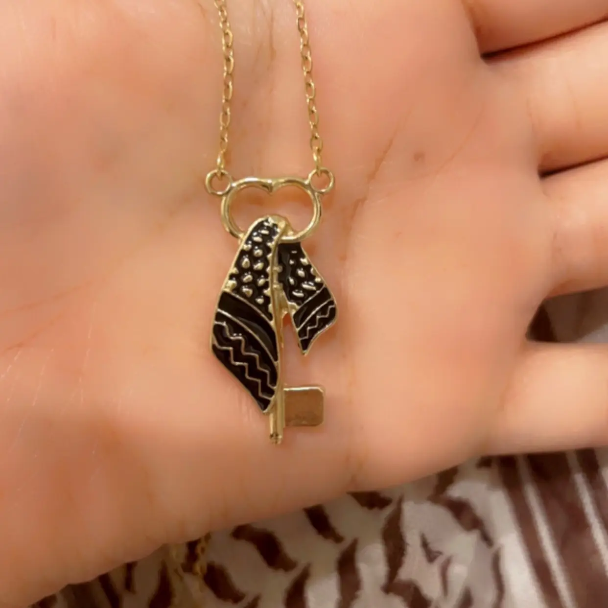 Palestine return key necklace