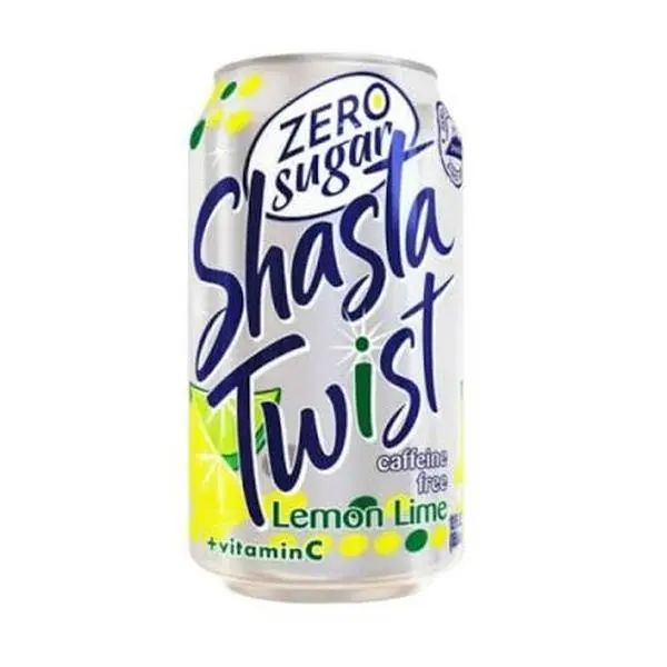 Shasta 0 Sugar Lemon Lime Fizzy Drink, 8 oz Can, Case of 48