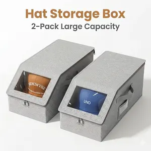 Collapsible Stackable Storage Box for Hats, Clothes & Toys – Multi-Purpose Home Organizer, Large Capacity Closet Storage Bin