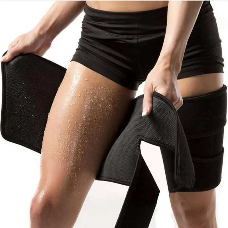 A pair adjustable thigh support strap for Men & Women, breathable neoprene non-slip thigh compression sleeve, high compression elastic sports strap Knee Saver Leg Band