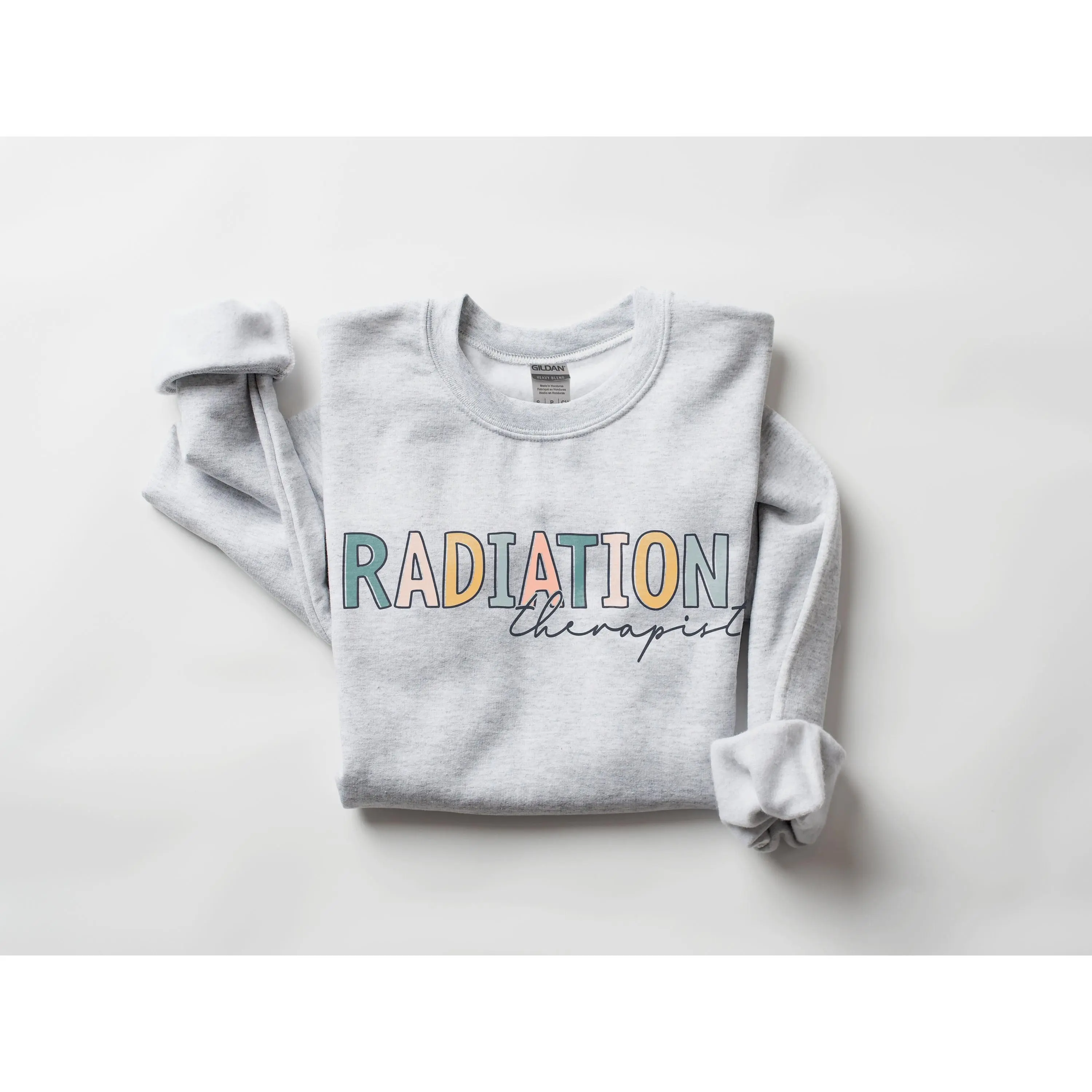 Radiation Therapist Cotton Crewneck Radiation Therapy Graphic T-shirt Rad Therapist Shirt Gift Christmas Secret Santa Gifts New Grad