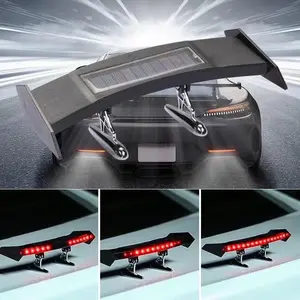 Mini LED Car Spoiler Rear Wing Light | Solar-Powered Anti-Collision Strobe Light | Universal Wireless RGB Decorative Light | Smoked Wireless Emergency Signal for Tailgate wheels paddle tires lug nut spikes Silverado Quick Struts Assembly Nissan Altima