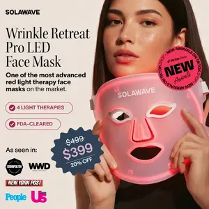 Wrinkle Retreat Pro LED Face Mask with Red, Infrared, Deep Red, and Amber Light Therapy