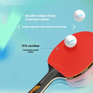 Table tennis racket set for student training, horizontal and vertical grips, high elasticity table tennis racket