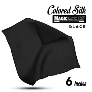 Black 6 inch Colored Silk