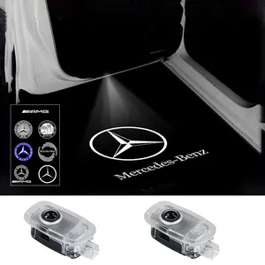 2pcs Car Door Welcome Light HD Courtesy Lamps LED Projector Light Kit Car Led Lights For Mercedes-Benz W221 S Class 2005 2006 2007 2008 2009 2010 2011 2012 2013 Auto Decoration Accessories