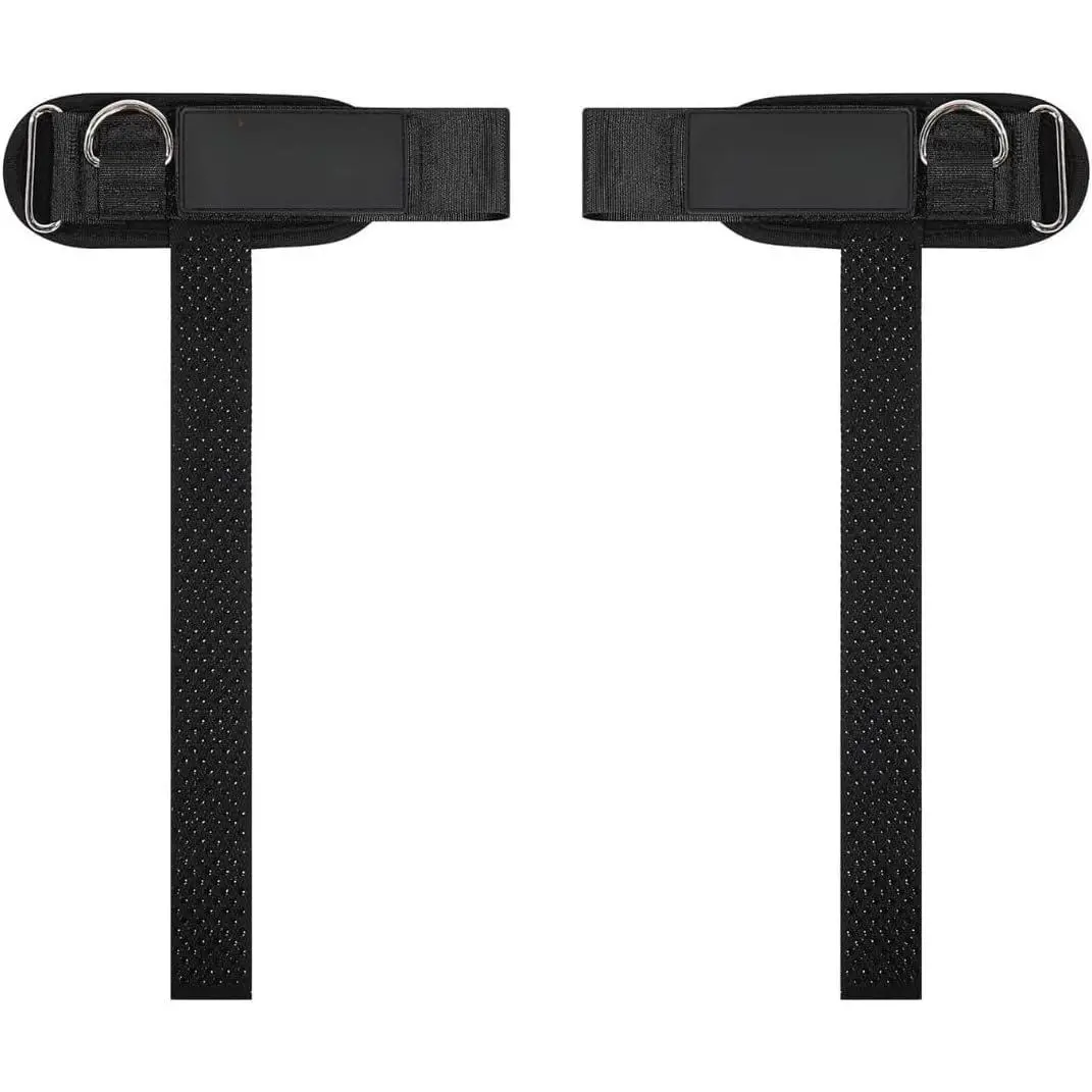 14.5" Lifting Straps for Gym - Anti-Slip, Soft Cushioned Wrist Cuffs, Premium Cotton, 5mm Steel D-Rings for Arms, Back, Chest Weightlifting & Cable Workouts