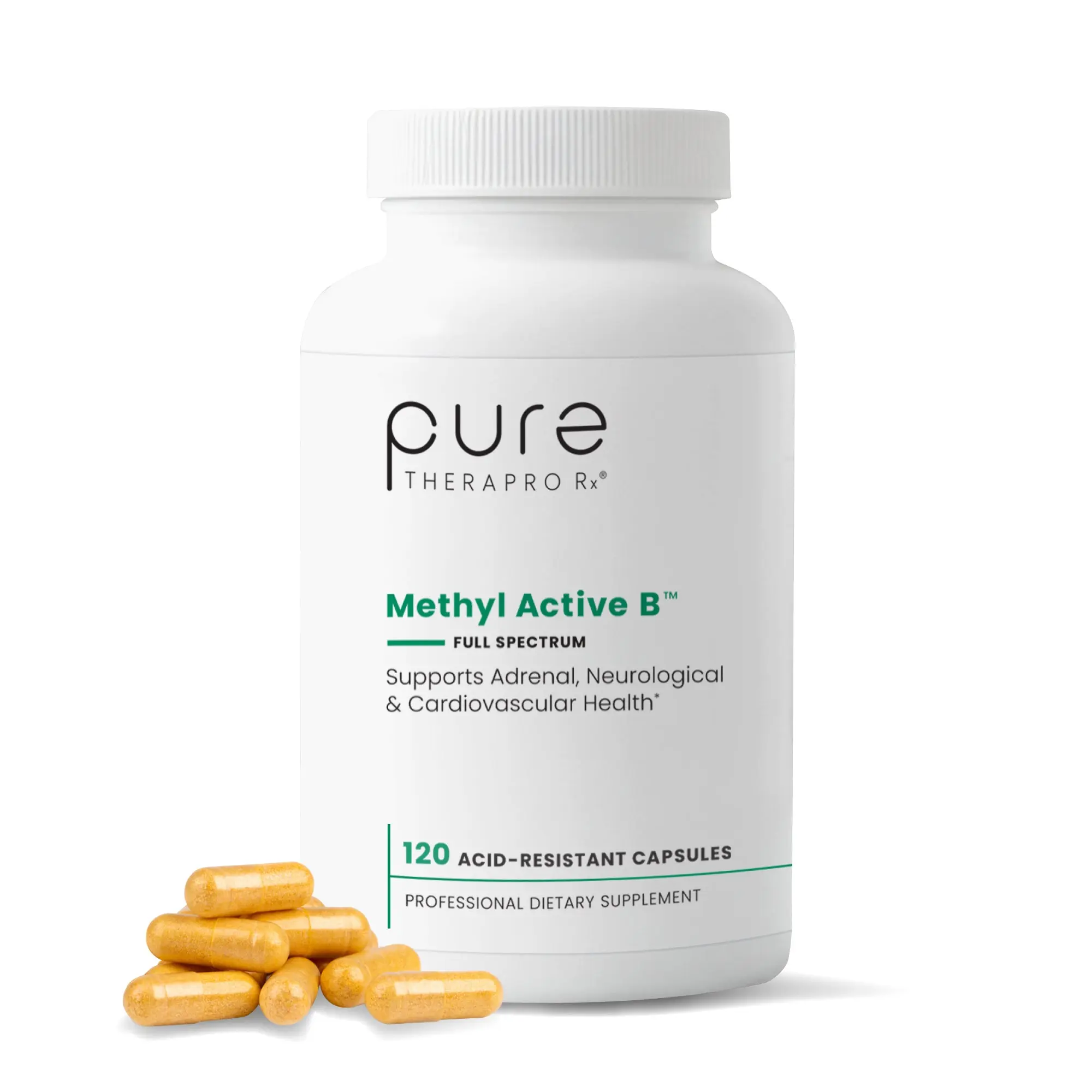 Methyl Active B Methylated B Vitamin Complex | Total Body Energy and Vitality | 120 Capsules