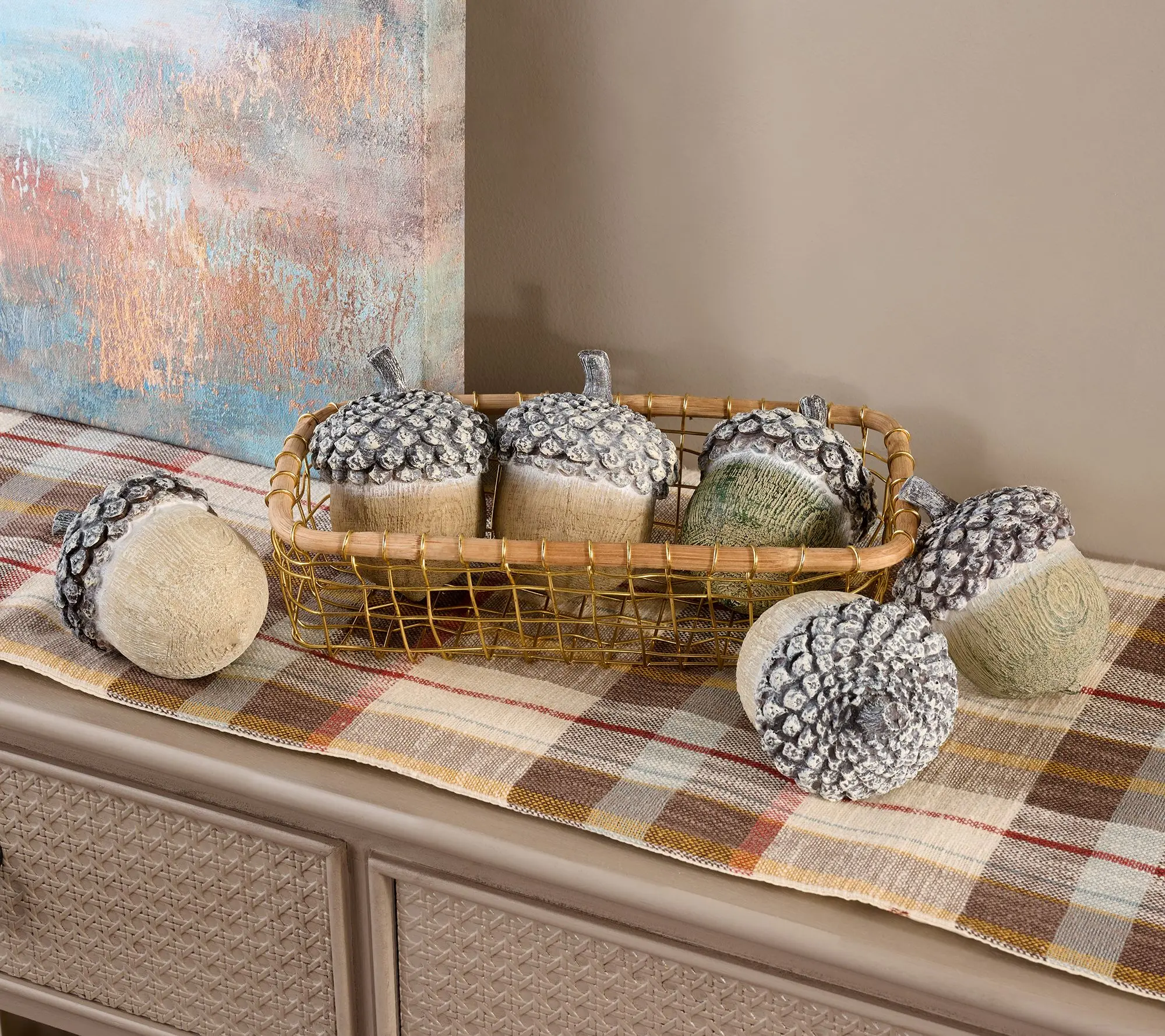 Set of 6 4.5" Acorns by Valerie