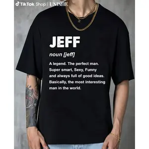 Classic Unisex Jeff Name Tee – Comfortable Cotton Round Neck Short Sleeve Shirt