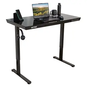 VICTOR® Electric Glass Topped Standing Desk