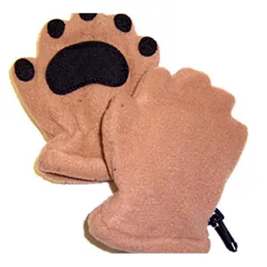 212 MAIN Oversize Polar Fleece Animal Paws Toddler Mittens - BearHands TF1000CAM, Camel-Tone Color