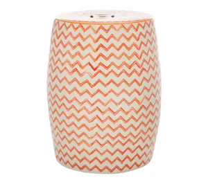 Salana, 18.25 Inch, Ceramic Garden Stool by Valerie Salana, 18.25 Inch, Ceramic Garden Stool by Valerie