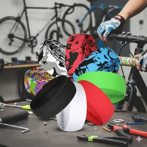 Upgrade Bike Handlebar Grips: Non-Slip, Wear-Resistant, High-Elasticity DIY Cycling Tape for Road & Mountain Bikes. Includes Safety Bar End Plugs. Perfect for Sports, Commuting, Repair & Bike Accessories Upgrade.