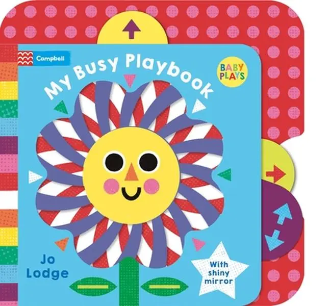 My Busy Playbook - Jo Lodge Unisex Board Book, Tummy Time English Book for Active 6+ Months Babies with Bright Illustrations (8.2in H x 8.1in L x 0.5in W)
