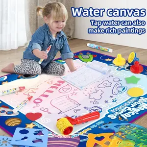 Toddler Toys Water Doodle Mat: 32 X 24 Inch Mess Free Coloring & Drawing Instant Drying Mat - Kids Learning Toys for Girls Age 3-5 Home Educational Activities - Birthday/Christmas Gifts for Girls Boys