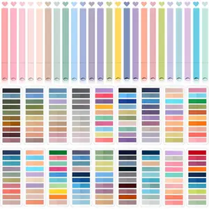 Book Annotation Kit 3600 count Annotation Tabs with 24 count Highlighters Morandi Page Flags Marker Sticky Note Index Tabs for File Classification School Office